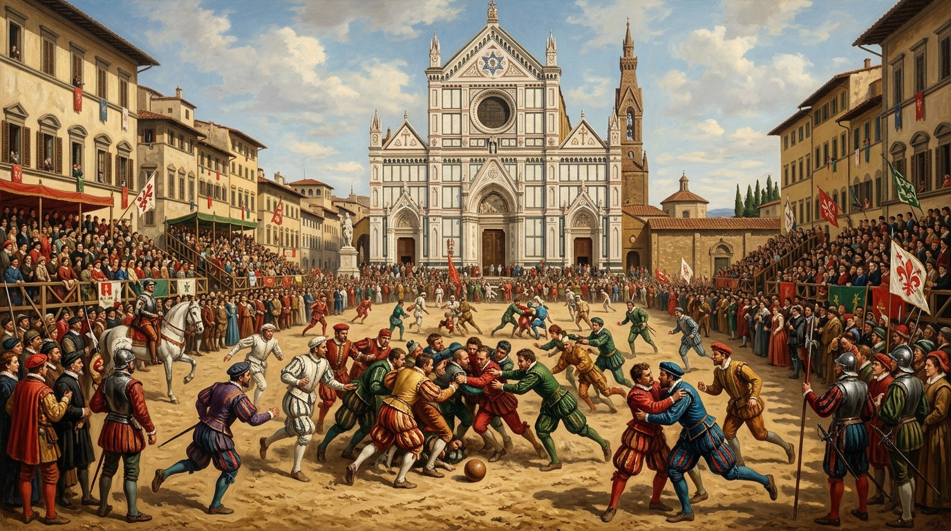 Calcio Storico en la Piazza Santa Croce